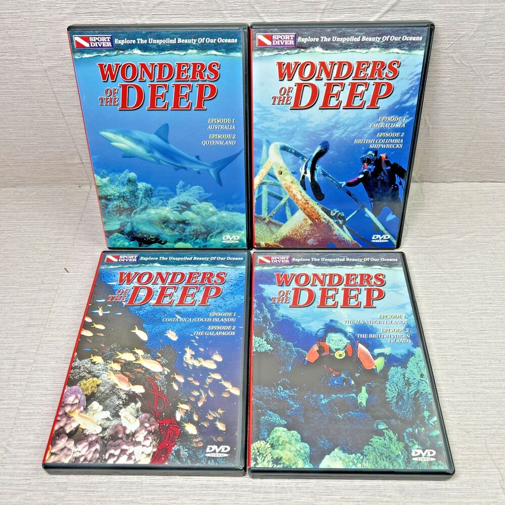 SPORT DIVE WONDERS OF THE DEEP DVD 4 Pk Australia British Columbia Virgin Isle